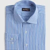 Variegated Stripe Cotton Dress Shirt