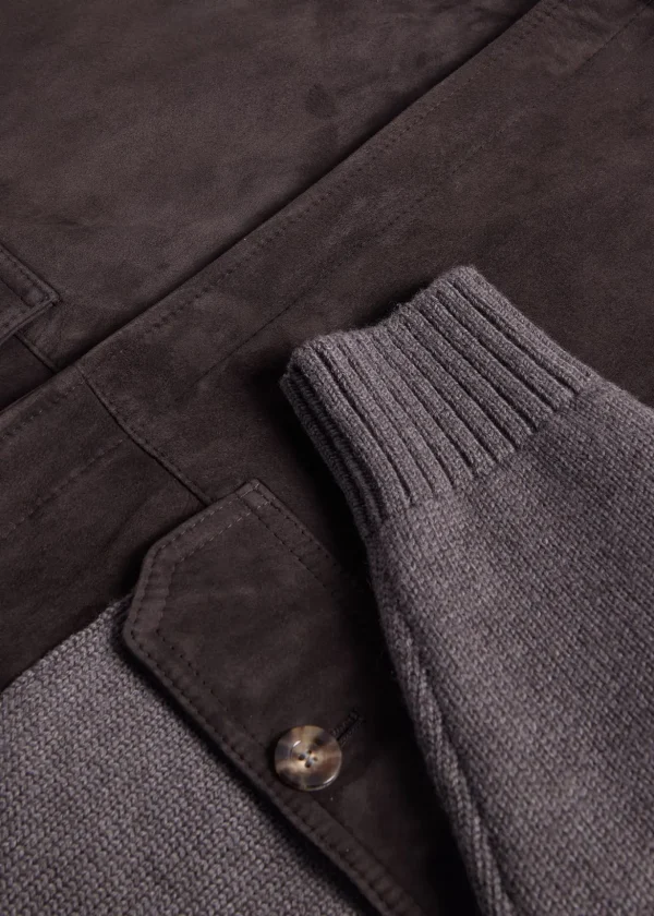 Wool And Suede Bomber Jacket