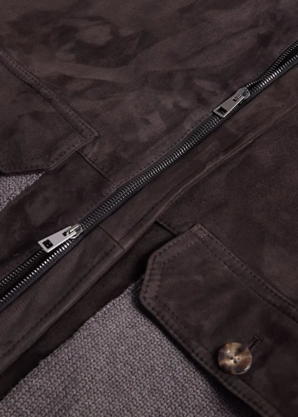Wool And Suede Bomber Jacket