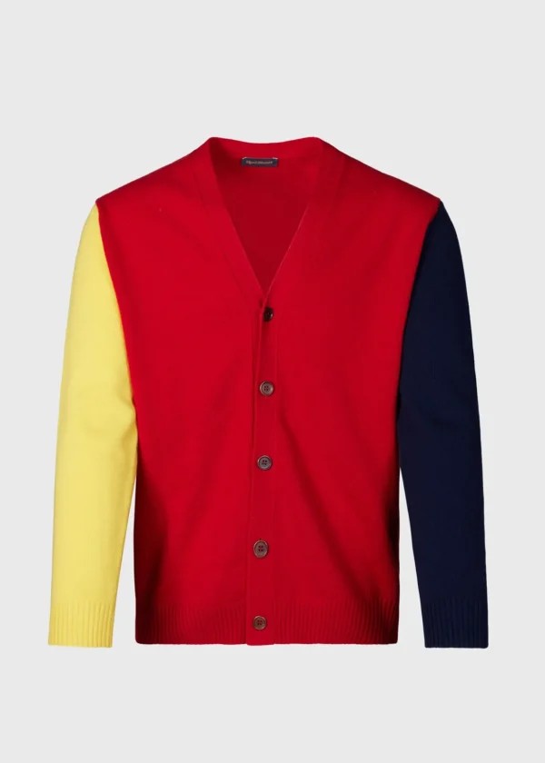 Wool Colorblock Cardigan