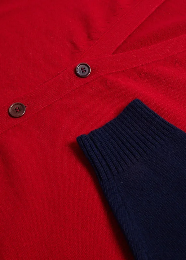 Wool Colorblock Cardigan