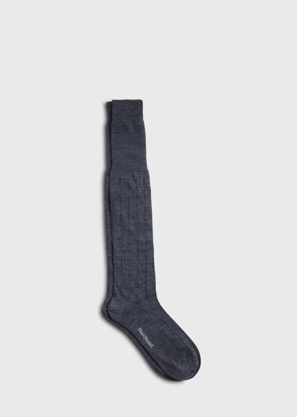 Wool Vertical Dash Stripe Sock