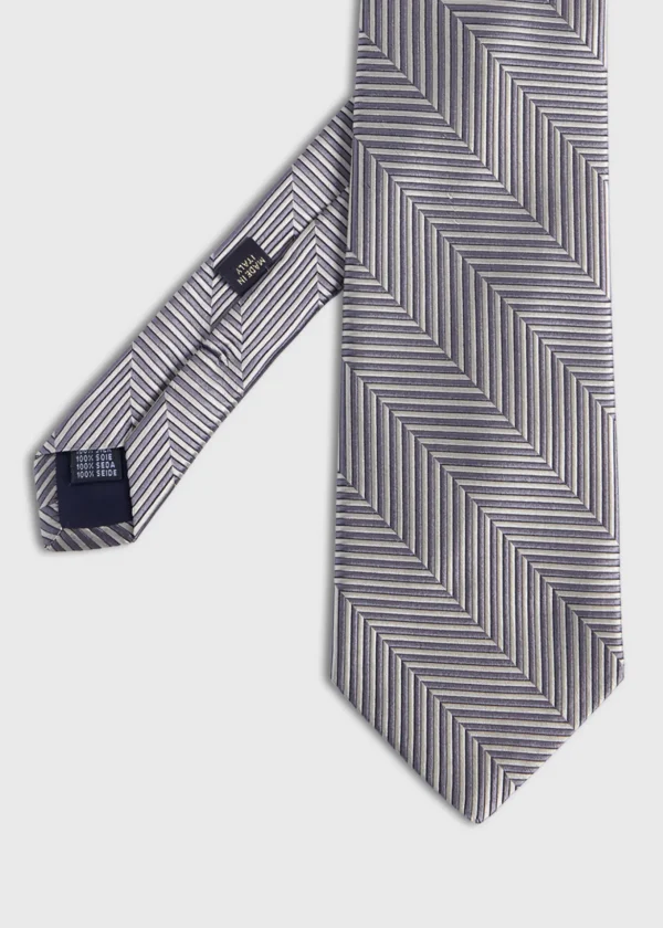 Woven Silk Chevron Tie