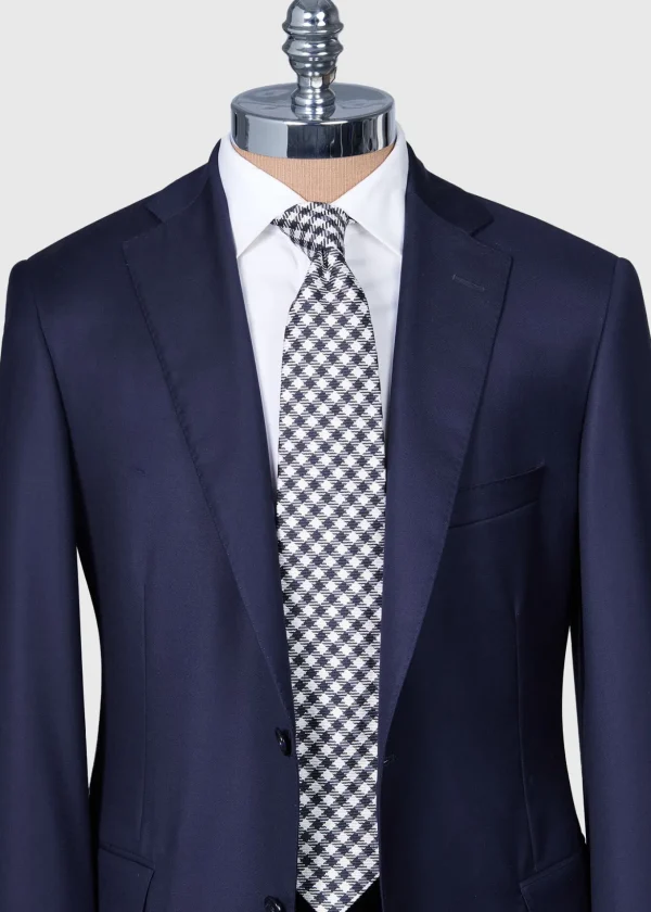 Woven Silk Small Check Tie